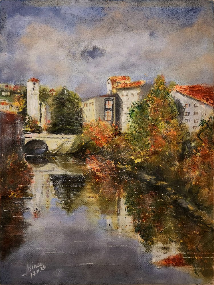 ArteDiAlina.com painting: Autumn in the village